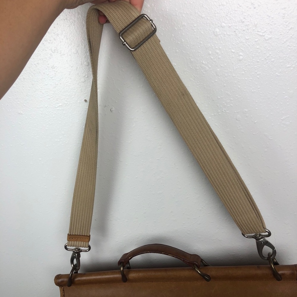 l.l.bean vintage briefcase tan leather messenger - Picture 8 of 10